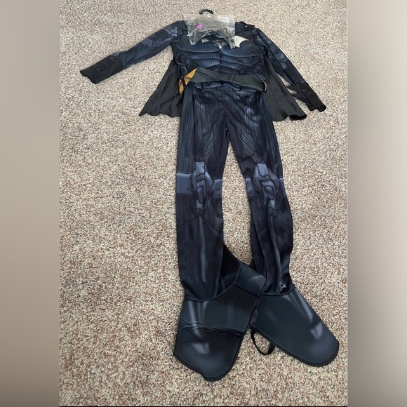 Boys Batman Costume Size Medium Small Hole On Foot Area - Picture 1 of 1